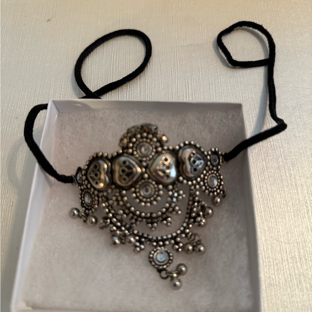 Silver and Leather Upper Arm Band